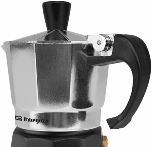 KFM 130, Cafetera Italiana, 1 taza, apta para cocina de gas, vitrocerámica y eléctricas, mango ergonómico, válvula seguridad, color negro