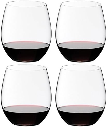 Vasos Riedel largos para bebidas, diseño O, juego de 2, cristal