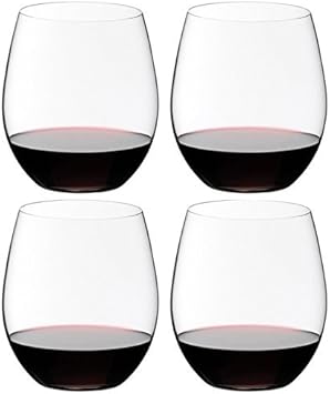 Vasos Riedel largos para bebidas, diseño O, juego de 2, cristal