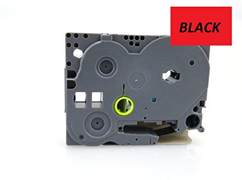 24mm Width Laminated Label Tape for Brother P-Touch PT-1000. Black ON RED 8m in Length. TZe-451. See Description for List of Compatible Printers. TZ-451