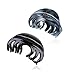 Rosette 2Pcs/set Large Chic Styling Hair Claw Clips With Strong Holding Power - Indoor Outdoor Hair Grips, Clamps, and Barrettes For Thick Hair For Women and Girls (Gray+Black)