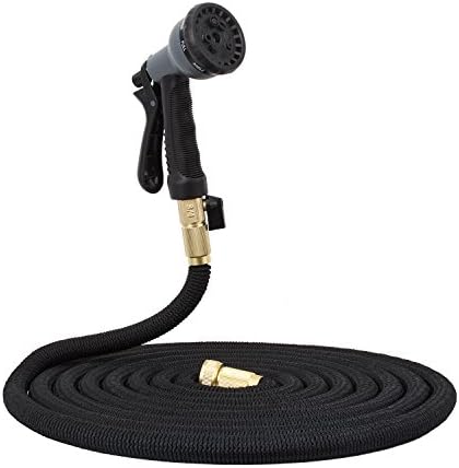 Expandable Garden Hose, Heavy Duty Garden Hose Set, Outdoor Water Garden Hose,Home Flower Garden Hose Pipe with Brass Connectors 8 Way Spray Nozzle,25 feet Long Rolling Garden Hose ( 25feet)