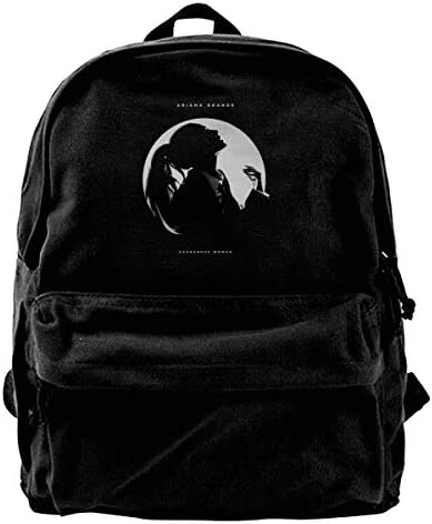 Canvas Laptop Backpack, Waterproof School Backpack For Men Women, Aria-na Dangerous Woman Gran-de Lightweight Anti-theft Outdoor Travel Daypack College Student Rucksack Fits Up To 15.6 Inch Computer
