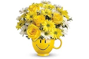 THE SHOPSTATION Smiley Mug Bouquet - Same Day Get Well Soon Flowers Delivery - Get Well Soon Flowers - Get Well Bouquet - Sympathy Flowers - Get Well Soon Presents