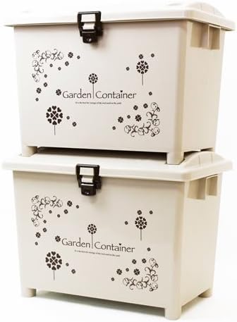 Amazon 日本製 ガーデンコンテナ 2個 収納庫 屋外 ガーデニング 収納 積み重ね ガーデンコンテナ 2個 B580 2 物流 コンテナ
