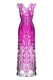 G2 Chic Women's Printed Patterned Spring Summer Maxi Dress