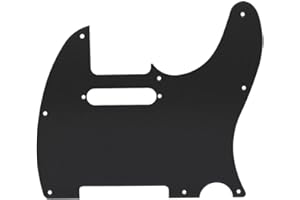 GENERIC ROZILO Metal Aluminum Anodized American Vintage 8 Hole Tele Style Pickguard w/Screws Fit USA/Mexican Fender Standard Telecaster Pickguard Black for Right Hand