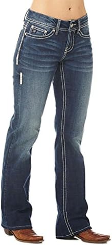 Cowgirl Up Denim Jeans Womens 32 x 36 Med Dark Stonewash CGJ30605