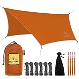 Wise Owl Outfitters Hammock Rain Fly Tent Tarp – The WiseFly Premium 11 x 9 ft Large Hex Waterproof Ripstop Nylon Camping Shelter Canopy Rainfly – Lightweight Camp Gear Accessories - 5 Colors