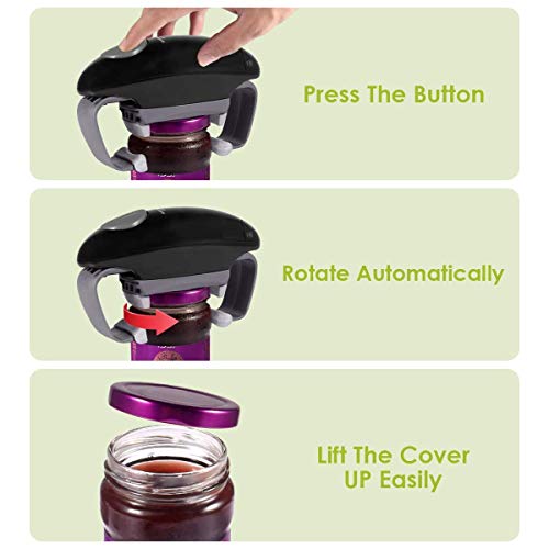 Electric Jar Opener, Restaurant Automatic Jar Opener for Seniors with Arthritis, Hands Free