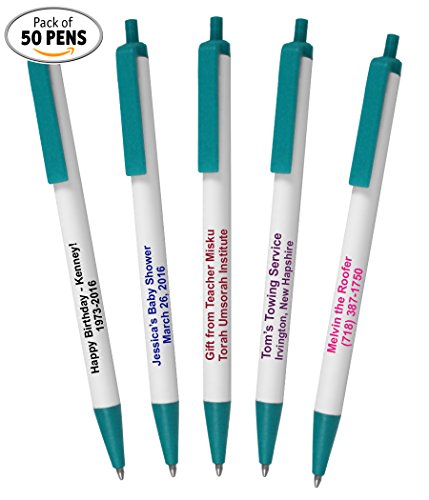 Amazon 50 Custom Pens Usa Made Personalized Writing Ink