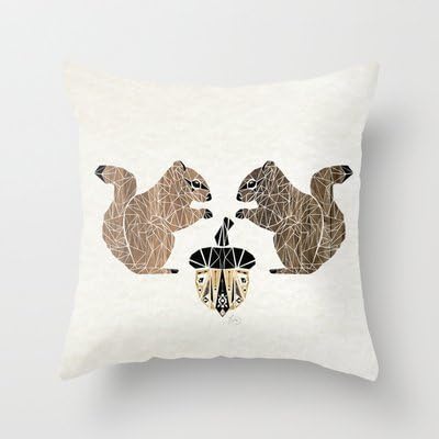 16*16 inch throw pillow cover Squirrel New arrival comfortable pillowcase