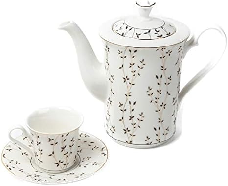 Amazon Co Jp ミンロン ティーカップセット オフホワイト カップ 6セット ポット コップ ティーカップ ティーポット 耐熱 ティーカップセットおしゃれ In0358 並行輸入品 ホーム キッチン