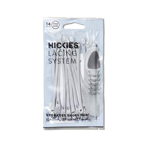 HICKIES No Tie Shoelaces For Adults Premium Silver Shoe Laces For