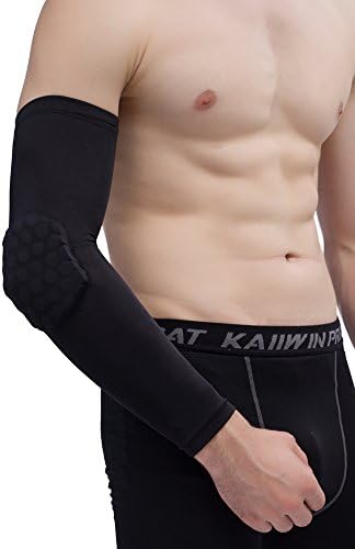 Compression Arm Sleeves, Adult/Child' Basketball Shooting Pad Protector Gear, 1Pair / 2pcs Black (S)