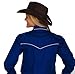 Women's Cotton Retro Western Cowboy Shirt-Royal-Medium