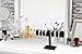 TWING Black Velvet Hovering T-Bar Bracelet Holder Necklace Jewelry Display Stand for Home Organization 1 Pack