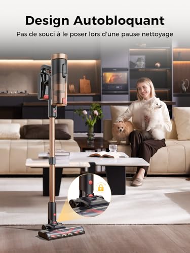 Proscenic P11 Ultra+ Cordless Vacuum Cleaner, 50 KPa 50 Mins 500 W Powerful Cordless Vacuum Cleaner, Anti-Tangle Brush, Lightweight Telescopic Vacuum Cleaner for Carpets, Animal Hair, Hard Floor and