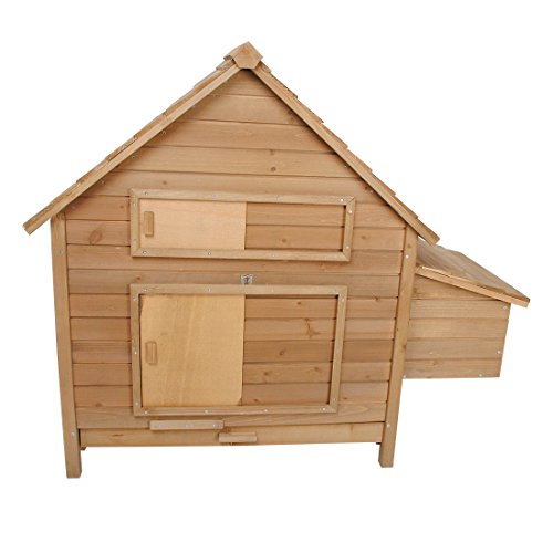 Buy PETRUM® Fir Wood Chicken Coop Wooden Poultry Hen House Hutch with