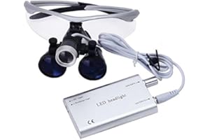 BoNew 3.5X Loupes with Clip On Type Head Lamp Kit with Light Silver Color Cloth Bag