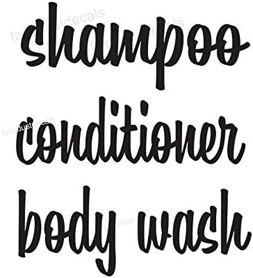 gwcdeccal Shampoo Conditioner Body Wash Label Set glass dispenser bottle vinyl decals