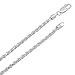 3.2mm 925 Sterling Silver Nickel-Free Diamond-Cut Rope Link Italian Chain, 22