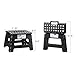Acko Folding Step Stool Lightweight Plastic Step Stool,9 inch Foldable Step Stool for Kids,Non Slip Folding Stools for Kitchen Bathroom Bedroom (Black)