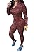 Pink Queen Women's Fall Winter 2 Piece Sport Set Gym Suit Tracksuit M Wine Red