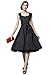 YACUN Women's Vintage Floral 1920s Rockabilly Swing Cocktail Party Dress