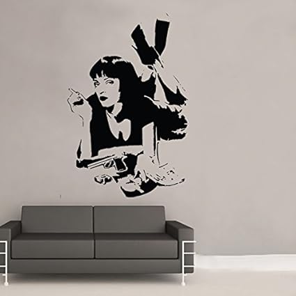Pulp Fiction Mia Wallace Wall Art Sticker Ftt25 Amazon Co Uk Images, Photos, Reviews