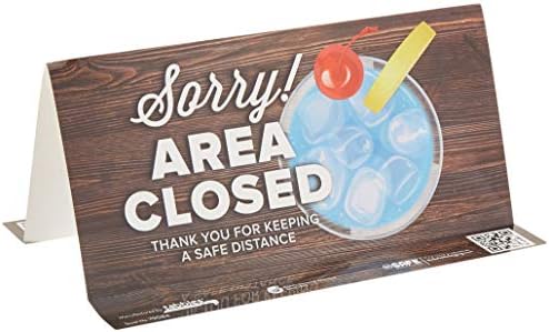Thank 通信販売 You For Keeping A Safe Distance カクテルドリンク テーブルトップテントカード 8インチx3 8インチ レストラン安全サイン 再配置可能 100パック