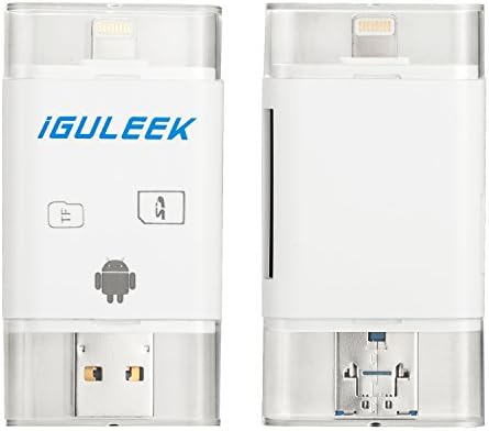 SD Card Reader, Guleek Card Reader Picture Video Lightning USB OTG SDHC Micro SD Card Adapter