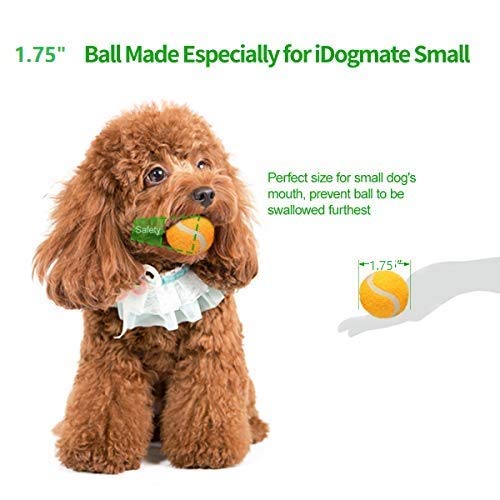 IDOGMATE Tennis Balls for Dogs, 1.75" Ball Dog Toy for Small Launcher, Dog Balls (10Pack)
