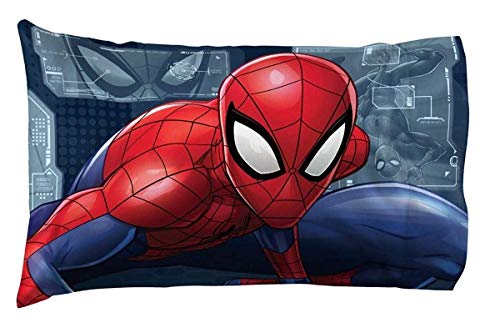 Spiderman Pillow Case Reversible Marvel Jay Franco Single Standard