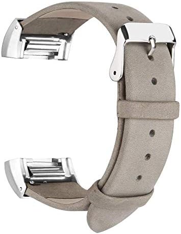 Goosehill Replacement Leather Strap Band Compatible for Fitbit Charge 2, Adjustable Replacement Sport Straps Fitness Wristband