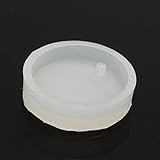 Jeteven Jewelry Pendant Making Mold Silicone Casting Mould with Hanging Hole Handmade DIY Craft Tool Round