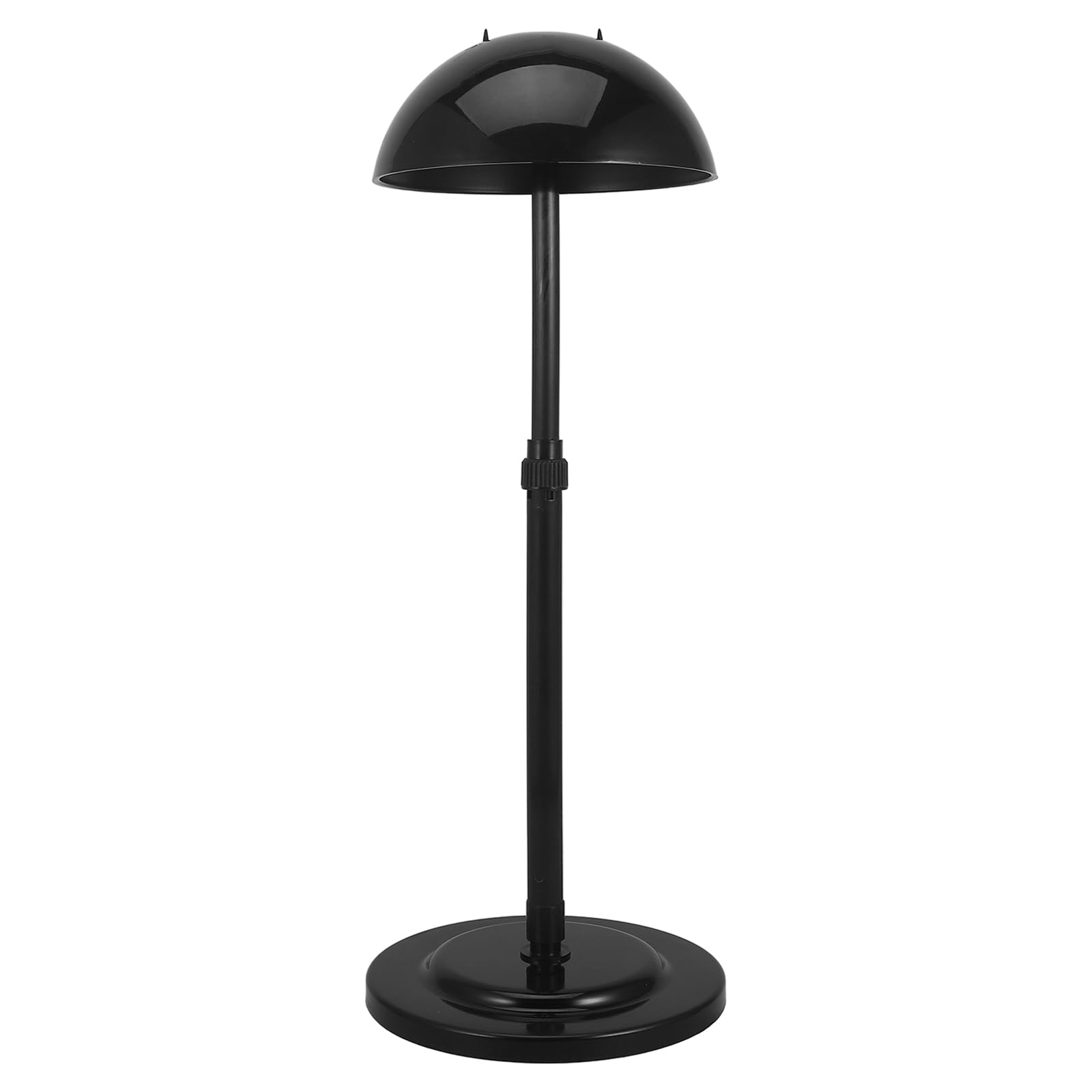 Minkissy Wig Holder Display Stand Adjustable Height Wig Stand Plastic Hat Display Holder Easy Assembly 10.22inch Black