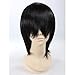 Angelaicos Lolita Harajuku Style Halloweeen Anime Cosplay Party Costume Full Wigs (001-Pure Black)