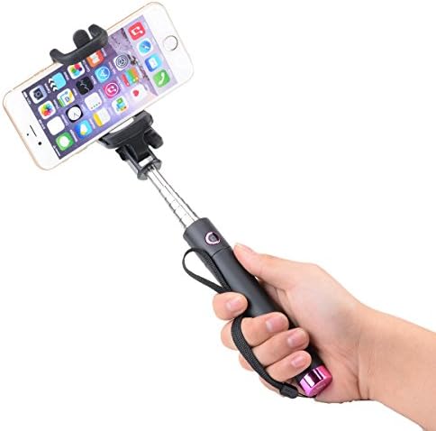 Selfie Stick , Banadim Extendable selfie pole with built-in Bluetooth Remote Shutter for iPhone 7 7plus 6 6plus 6s 6 s plus , Samsung and other IOS and Android Smartphones(Purple)
