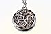 Aum Om Pewter Aromatherapy Essential Oil Diffuser Necklace Locket Pendant Jewelry on 22 Inch Stainless Steel Chain
