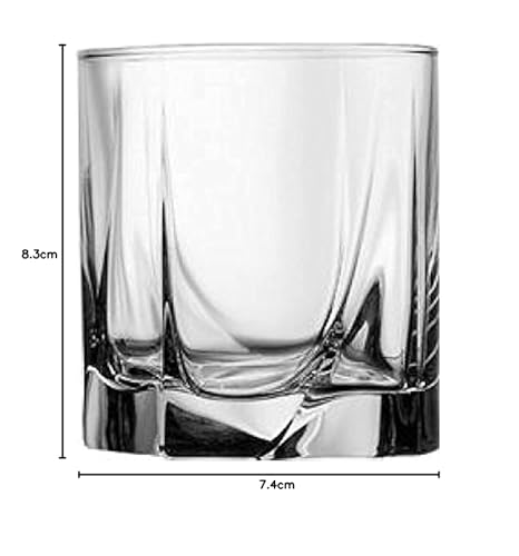 Pasabahce Luna Whiskey Glass from The Original Pasabahce from Turkey | Unique & Stylish Glassware for Whiskey, Scotch & Liqueur | Perfect for House Parties & Restaurants (6 pcs, 245 ml, Clear). 3