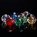 SROMAY 300Pcs 8mm Briolette Faceted Crystal Glass Beads for Jewelry Making Findings Assorted Colors with Bead Container