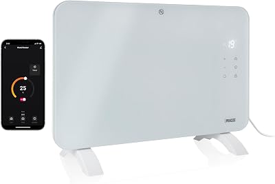 Princess Connected Electric Heater Convection Panel White 1000W App Voice