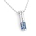 HooAMI Stainless Steel Only Love Perfume Bottle Urn Pendant Necklace - Memorial Ash Keepsake - Cremation Jewelry Blue