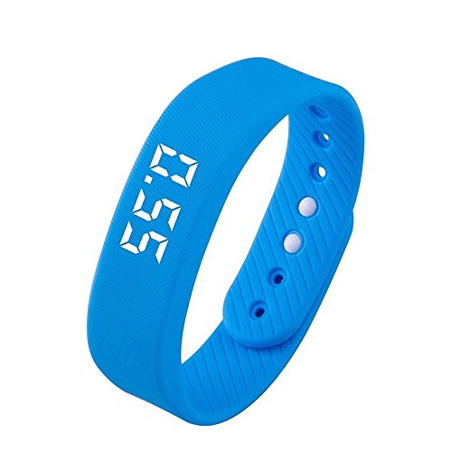 Smart Wristband Pedometer Watch Non-Bluetooth Pedometer Bracelet Fitness Tracker Watch with Step Calories Counter Distance Time / Date [No app,No Phone need] for Walking Running Kids Men Women