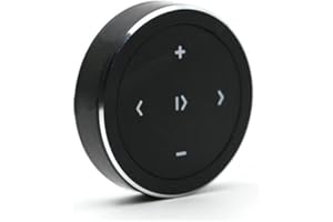 YuYue Electronic Wireless Bluetooth Media Button Remote Selfie Control Car Motorcycle Steering Wheel Music for iPhone or Android with Mount