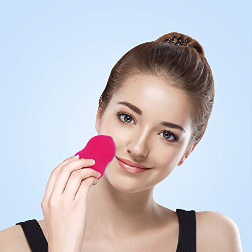 Makeup Blender Sponges Foundation Puff Benss Beauty Makeup Sponge Multi Shape Flawless Sponge for Liquid BB Creams Dual Use Makeup Sponges (Gourd Shape, Rose red) - Thumbnail 3