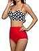 High Waisted Two Piece Swimsuits for Women Push Up Bathing Suits Bikini Polka Dot
