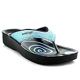 Aerosoft Women's Gliteratti Blue Sandal - 8 M US