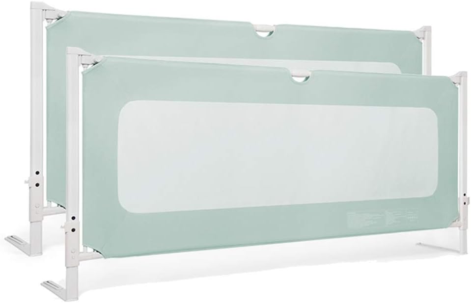 KKCF-Bed Rail Guard for Kids Double Safety Lock Vertical Rise and Fall Anti-Fall Combination, 3 Specifications 3 Size (Color : 2pcs, Size : 180cm)